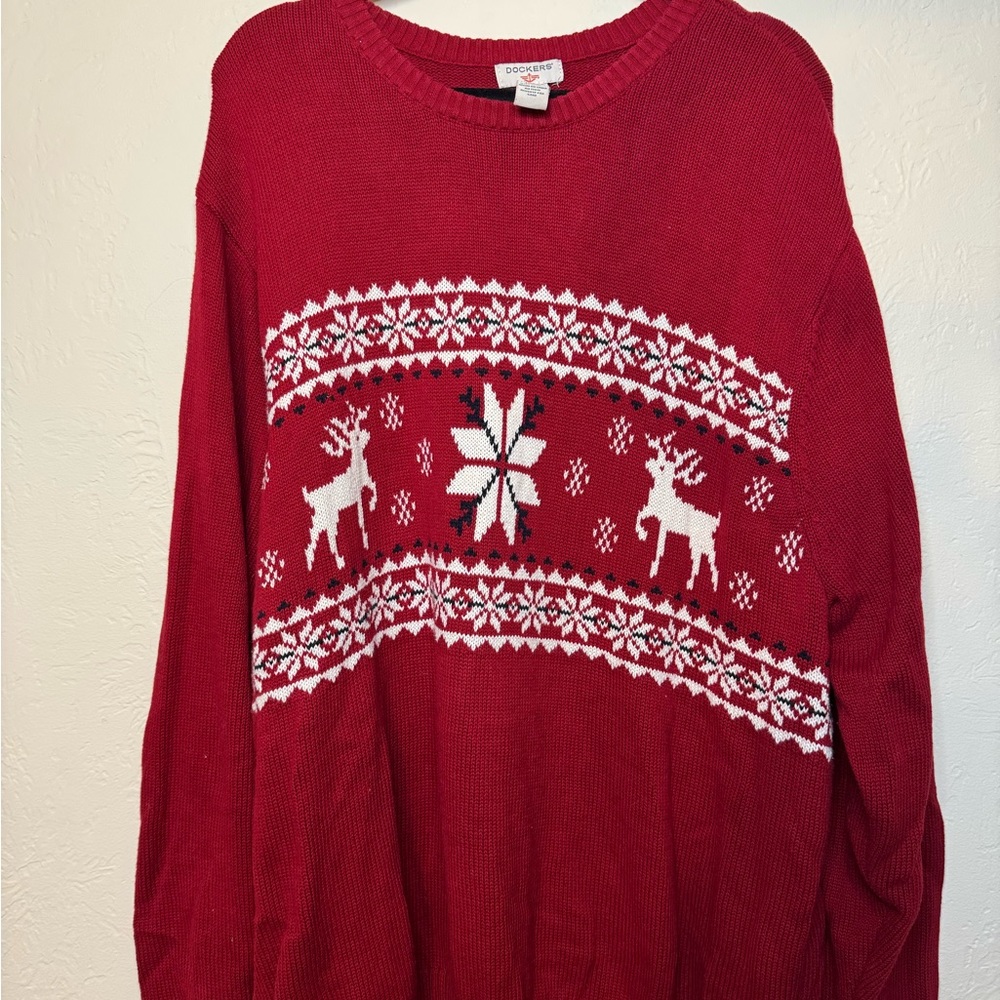 Dockers Red Knit Sweater